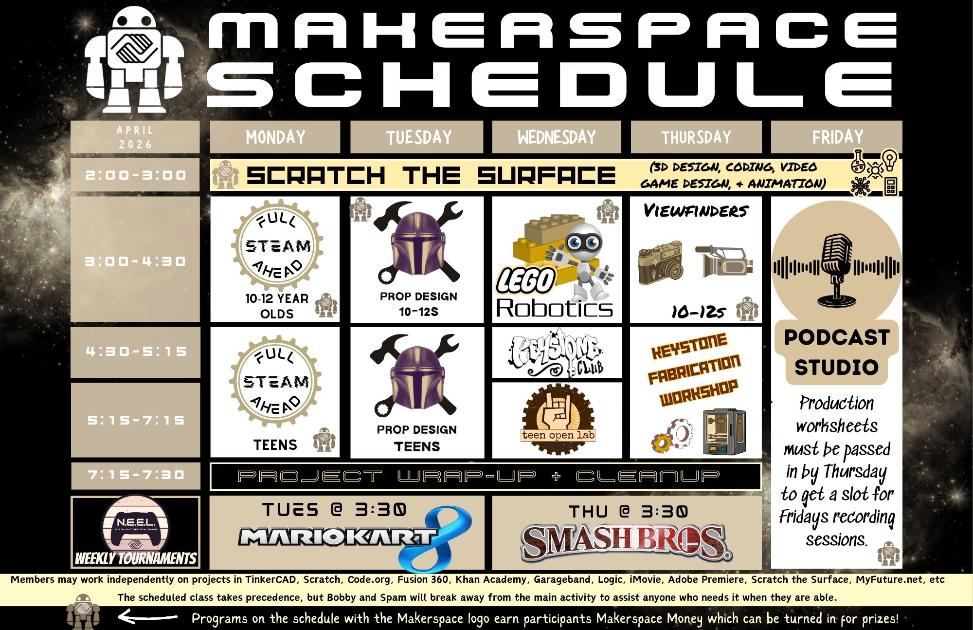 april schedule