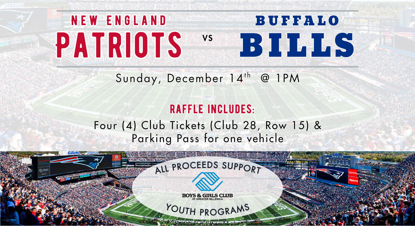 Patriots raffle 2025 graphic