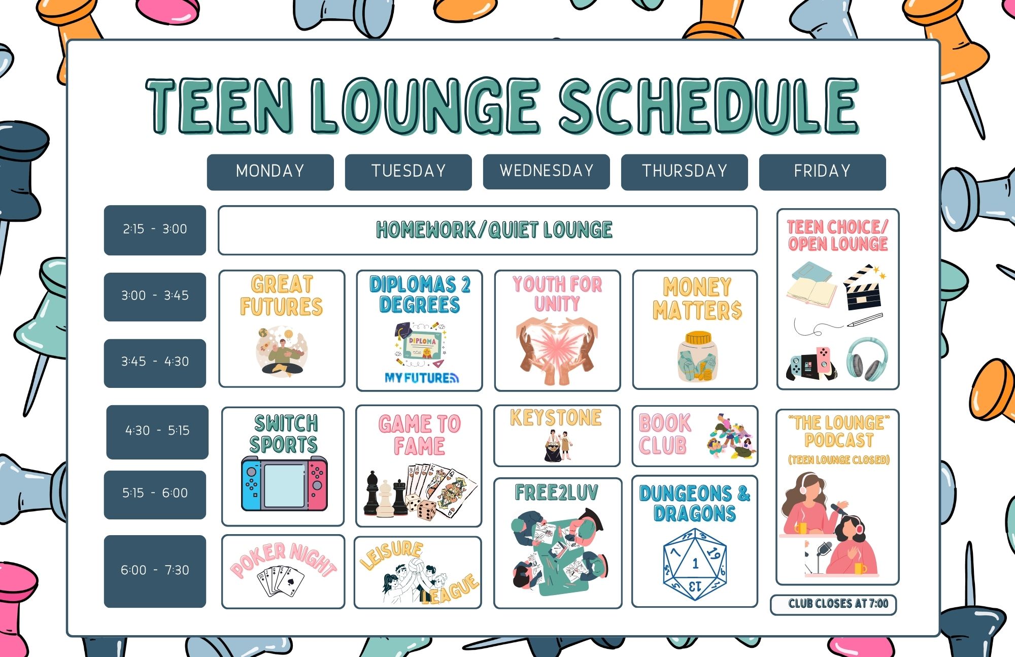 teen schedule